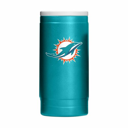 LOGO BRANDS Miami Dolphins Flipside Powder Coat Slim Can Coolie 617-S12PC-34